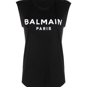 Balmain Black Boxy Muscle Tee